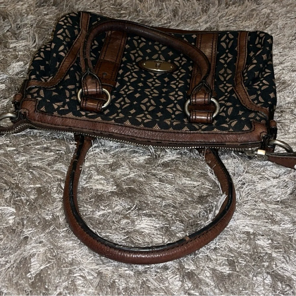 Black & Brown Matching Fossil Brand Purse & Wallet Set - Picture 8 of 8